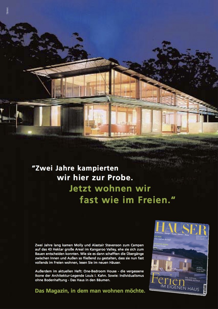 Häuser Magazin Anzeige